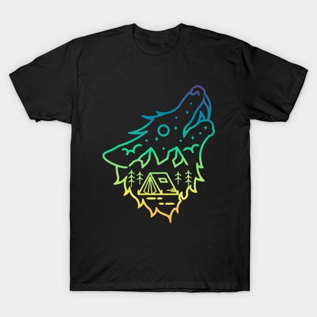 The Mountain Moon Wolf - Howling Wolves T-Shirt by edwardechoblue